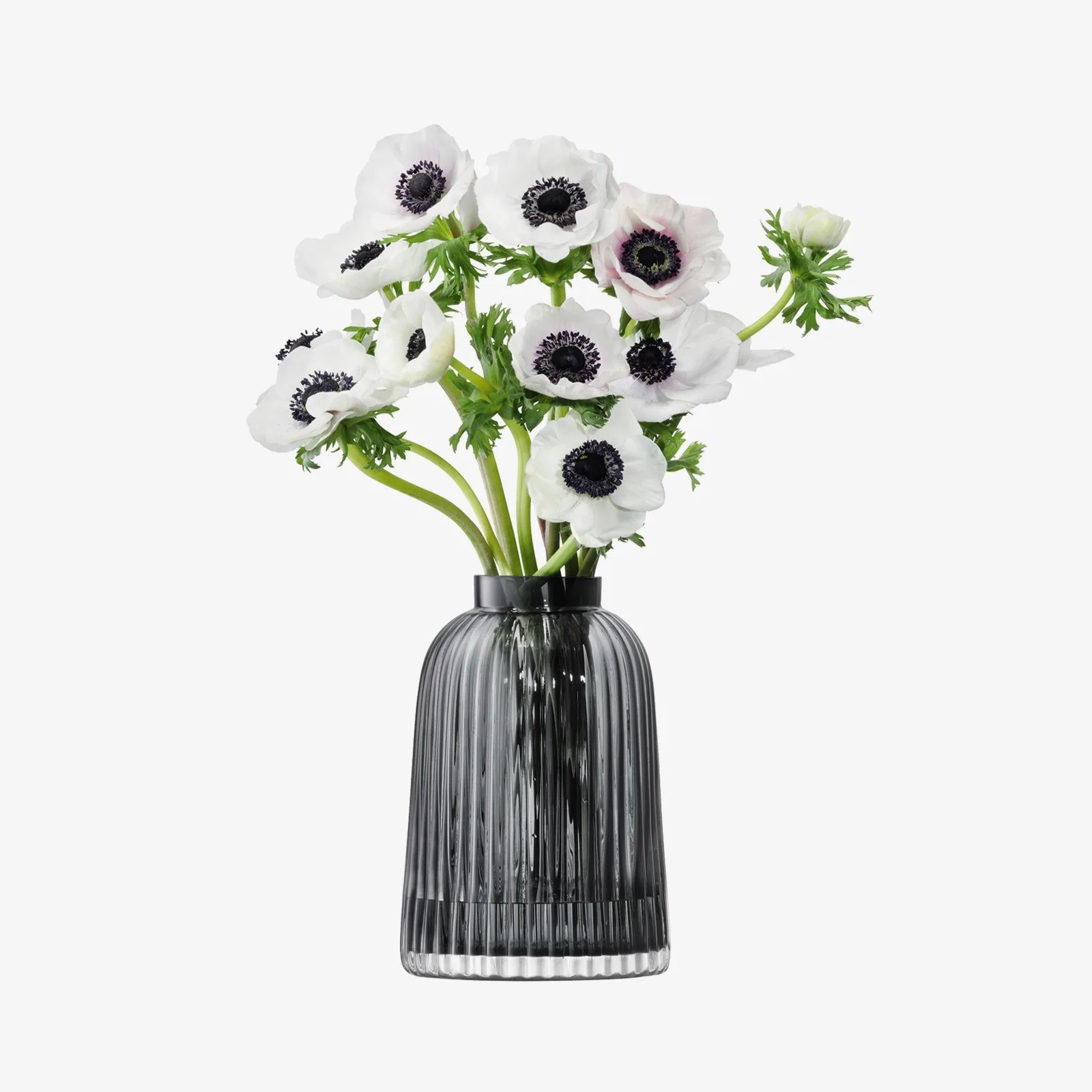 Pleat Vase Grey 20cm